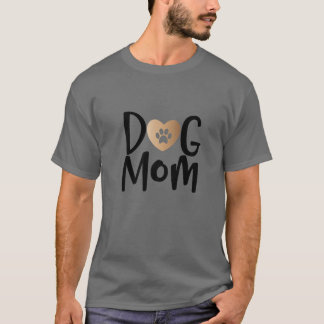 Dog Mum Cute Pawprint I Love My Dog T-Shirt