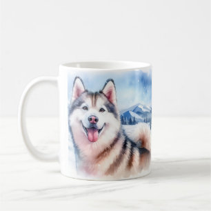 Dog Mum / Dad Winter Vibes Husky - Coffee Mug