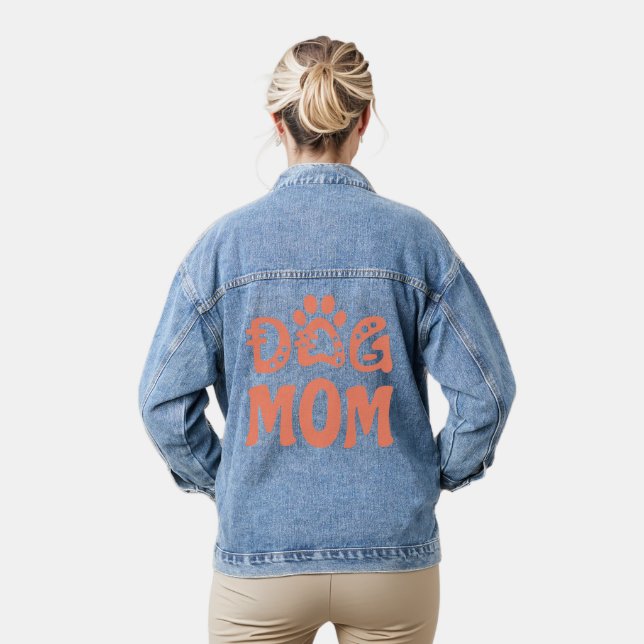Dog Mum Denim Jacket (Model)