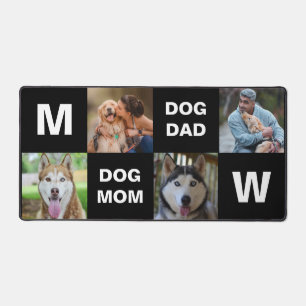 Dog Mum Dog Dad Custom Photo Collage Desk Mat
