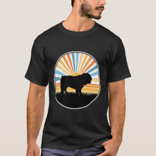 - Dog Mum Dog Dad Retro Sunset Pet  T-Shirt