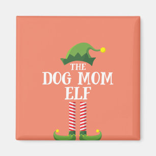 Dog Mum Elf Matching Family Group Christmas Party Magnet