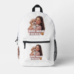 Dog Mum Energy - trendy dog mum design Printed Backpack