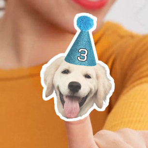 Dog Mum Face Stickers, Custom Face Birthday Party