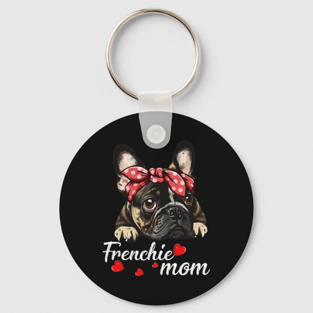 Dog Mum French Bulldog Mum Love Mother's Day  Key Ring (Front)