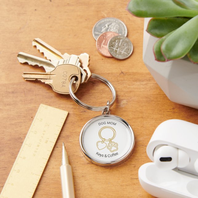 Dog Mum Fuel Coffee & Paws Custom Keychain (Desk)