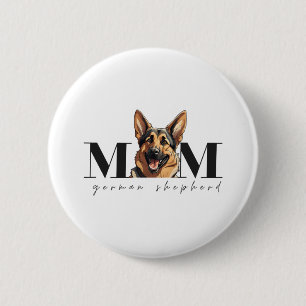 Dog Mum GERMAN SHEPHERD DOG Classic T-Shirt 6 Cm Round Badge