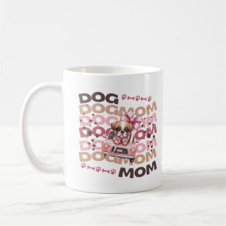 Dog Mum Gift Cute Puppy Car Custom Name Coffee Mug