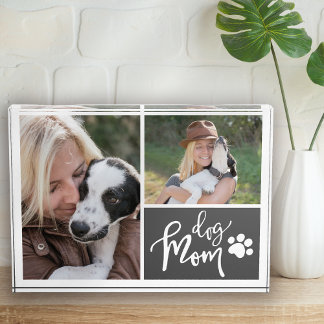 Dog Mum Gift Photo Collage Picture Block