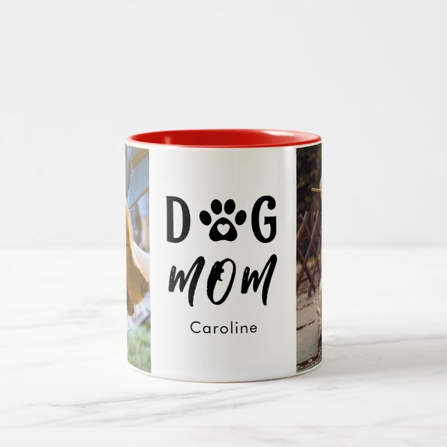 Dog Mum Gifts Two-Tone Coffee Mug (Center)