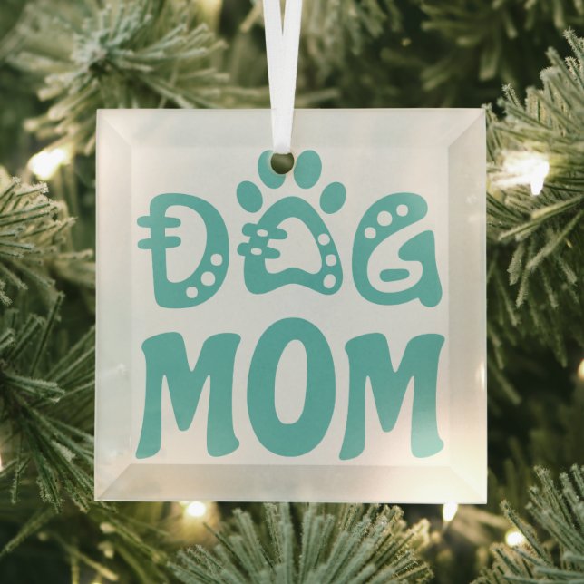 Dog Mum Glass Tree Decoration (Insitu)