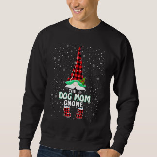 Dog Mum Gnome Buffalo Plaid Matching Family Christ Sweatshirt