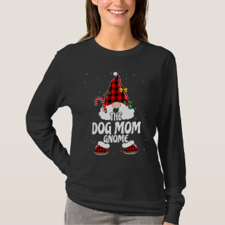 Dog Mum Gnome Buffalo Plaid Matching Family Christ T-Shirt