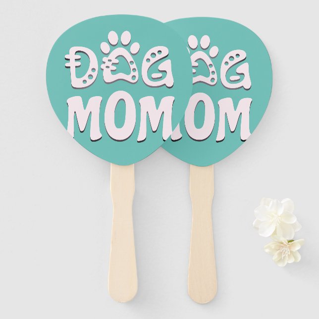 Dog Mum Hand Fan (Front and Back)