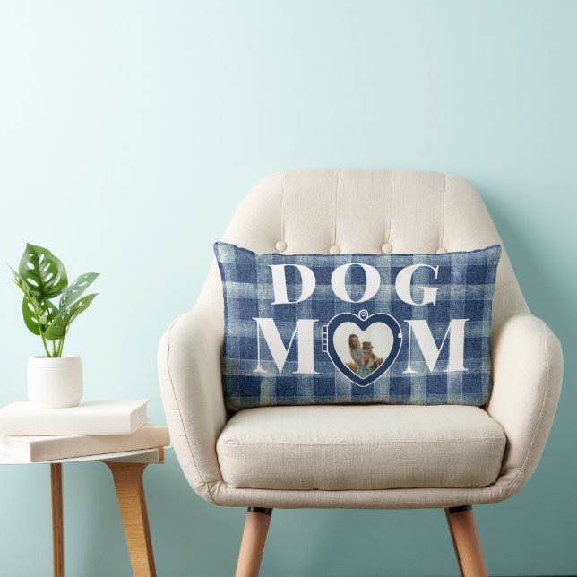 Dog Mum Heart Locket Personalised Throw Pillow (Chair)