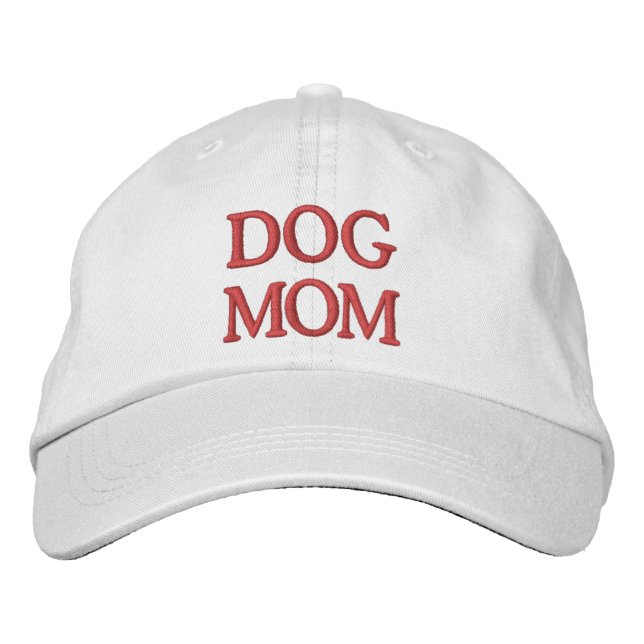 Dog Mum hot pink Embroidered Baseball Cap (Front)