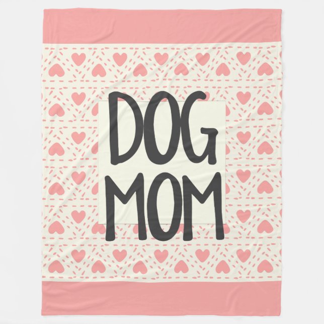 Dog Mum Large Fleece Blanket (Front)