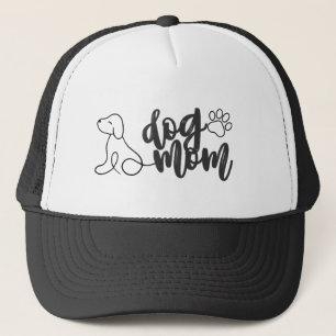 Dog Mum Line Art Design  Minimalist Dog Lover Trucker Hat
