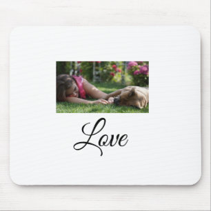 Dog mum love add name text pet name lovers mouse pad