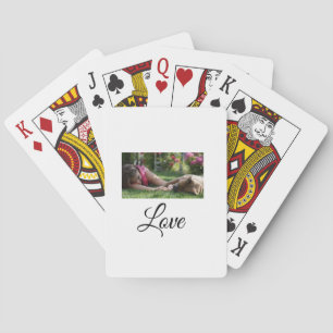 Dog mum love add name text pet name lovers playing cards
