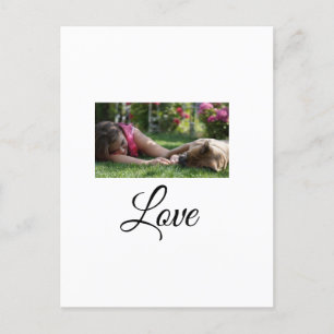 Dog mum love add name text pet name lovers postcard
