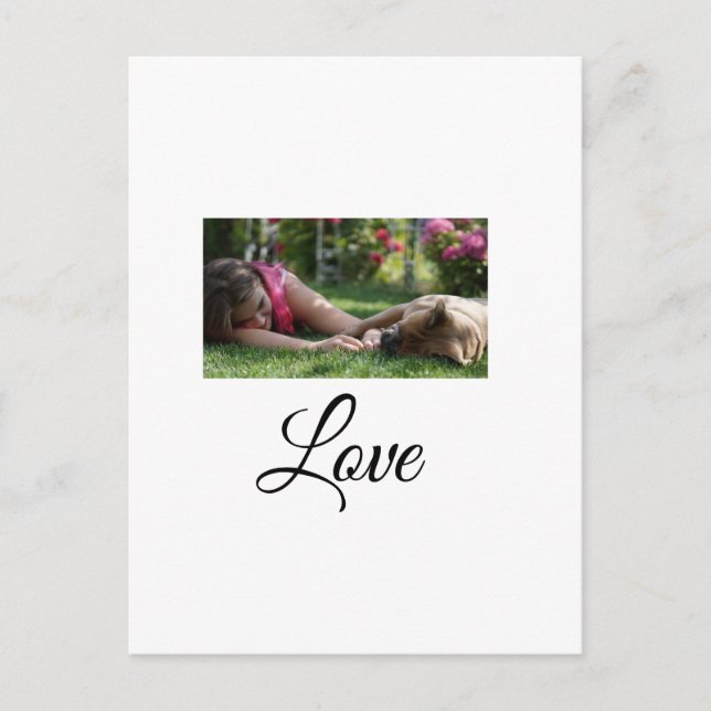 Dog mum love add name text pet name lovers postcard (Front)