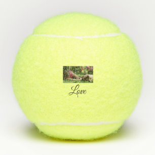 Dog mum love add name text pet name lovers tennis balls