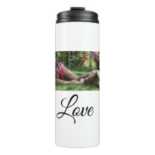 Dog mum love add name text pet name lovers thermal tumbler