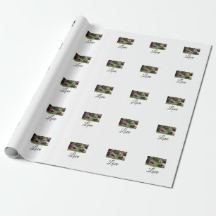 Dog mum love add name text pet name lovers wrapping paper