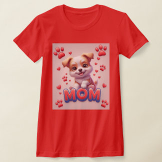 Dog Mum Love – Adorable Puppy Art  T-Shirt