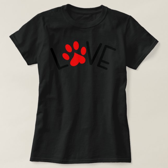 Dog Mum Lover Paw Print Fur Rescue Dog Heart Sweat T-Shirt (Design Front)