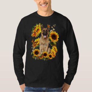 Dog Mum Mother's Day  Sunflower German Shepherd Mo T-Shirt