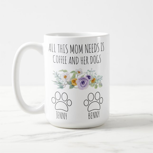 Dog Mum Mug - Personalised Dog Mum Gift for Women  (Left)