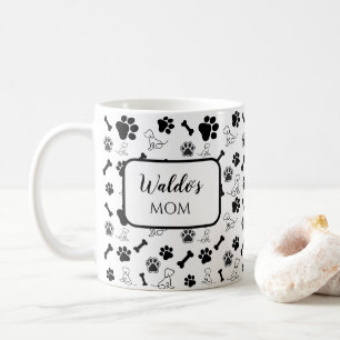Dog Mum or Dad Coffee Mug Gift Black and White