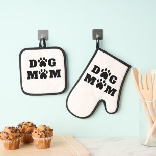 "Dog Mum" Oven Mitt & Pot Holder Set