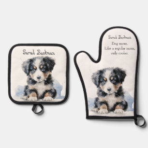 Dog Mum  Oven Mitt & Pot Holder Set