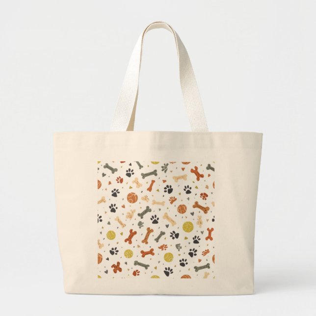 Dog Mum Park Bag | Terracotta & Sage Bone Pattern (Front)