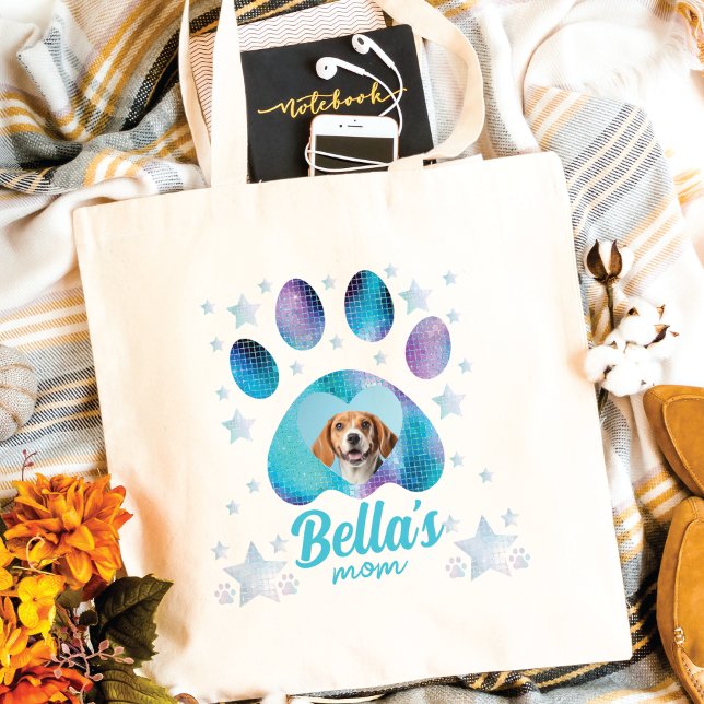 Dog Mum Paw Custom Photo Tote Bag (Creator Uploaded)
