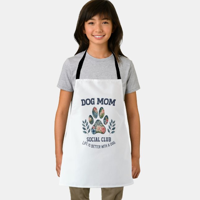 Dog Mum  Paw Floral  Apron (Insitu)