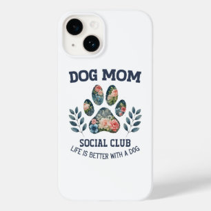 Dog Mum Paw Floral Case-Mate iPhone 14 Case