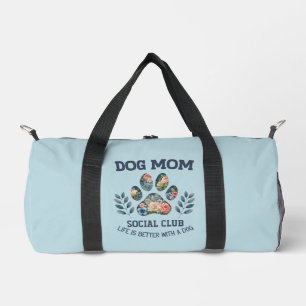 Dog Mum Paw Floral Duffle Bag