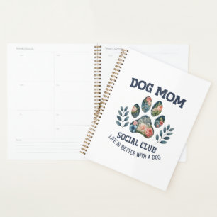 Dog Mum  Paw Floral  Planner