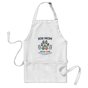 Dog Mum  Paw Floral  Standard Apron