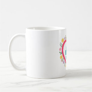 Dog Mum Paw Print Heart Pet Lover Gift Coffee Mug