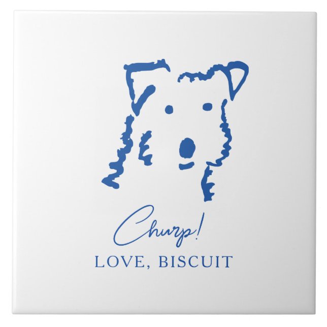 Dog Mum Personalised Fox Terrier Home Decor Tile (Front)