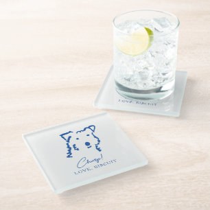 Dog Mum Personalised Glass Coaster Gift