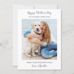 Dog Mum Personalised Pet Photo Happy Mother's Day Holiday Card