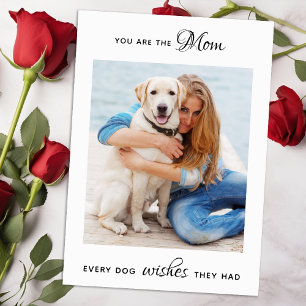 Dog Mum Personalised Puppy Pet Photo Mother's Day Holiday Card