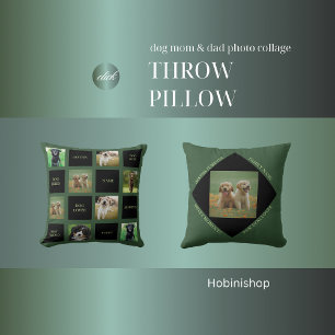 dog mum photo collage cushion