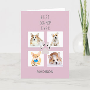 Dog Mum photo college   mothers day Holiday Card